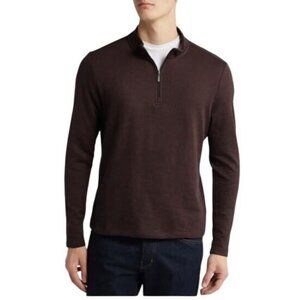 Robert Barakett Mens Wine Half Zip Knit Crestwood Pullover Shirt Sz XXL New
